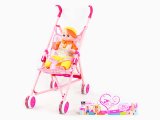 16 Inch Baby Doll with Doll Metal Stroller