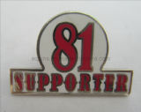 Metal Supporter Brooch Pin with Number Badge (badge-070)
