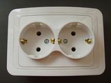 Double Shucko Socket Outlet, Germany Socket, Wall Socket