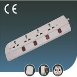 Four Ways Independent Switched Universal Electrical Socket