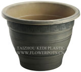 Brown Dark Green Painting Plastic Flowerpot (KD5101CP-KD5109CP)