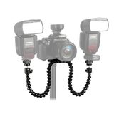 Flexible Octopus Dual-Arm Dual-Shoe Flash Bracket Holder Mount for Speedlite