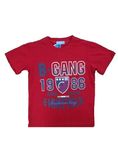 Cotton/Polyester with Spandex Boy T-Shirt in Red Color in Children Wear (STB014)