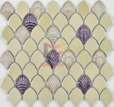 Glazed Cream Ceramic with Shell Pattern Mosaics (BK001)