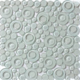 Fre Round Glass Wall Mosaic White Tiles