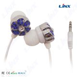 Crystal Flower Earphones