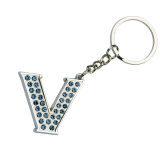 Custom Fashion V Shape Diamond Metal Key Chain (XS-0333)