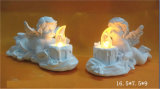 Polyresin Angel Sculpture Solar Light for Home Decoration (JN5899)