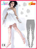Fashion Sexy 30d Jacquard Flower Tights Wedding Pantyhose Leggings Silk Socks Stockings for Women (SR-1266)