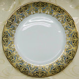 Noble&Elegant Kitchenware/Dinner/Tableware/Porcelain/Gold Decoration Plate K6561-E9