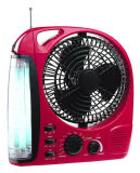 Rechargeable Emergency Fan with Light, Radio (283)