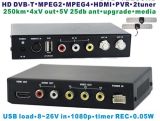 Car DVB-T MPEG4 H. 264 2 Tuner PVR USB Record Tdt TNT