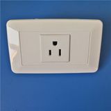 15A 110V ABS Material White Color Wall Socket (W-066)