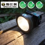 Yellow Light, 3W LED Headlamp, 2PCS Rechargeable Lithium Battery, Camping Outdoor, Coal Miner Lamp Mining Headlamp