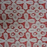 Embroidery Fabric White African Cord Lace (S8030)