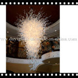 Beautiful White Mouth Blown Glass Chandelier Lighting for Decoration