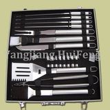 Hot Sale 18PCS Outdoor BBQ Set, Grill Tools with Aluminum Handle Case