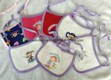 Cheap Wholesale Cartoon Printed Embroidered Cotton Fleece Custom Baby Bib