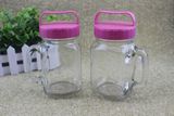 600ml Glass Handle Jar/ Glass Bottle/Drinking Glassware