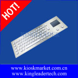 Illuminated Rugged Metal Industrial Keyboard with Touchpad (MKB-64B-TP-BL)