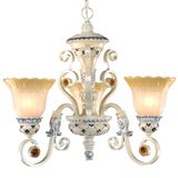 3-Light Sterling Estate Ceiling Light Fixture Brass Chandelier