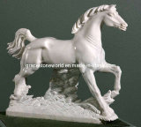 Hand Carved Marble Horse Sculpture (GS-A-015)