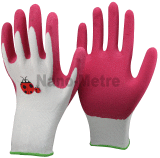 Nmsafety Pink Foam Latex Coated Ladies Gardening Glove