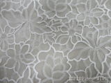 Embroidery Floral Fabric with Chemical Organza