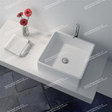 Hand Wash Economic Solid Surface Pedestal Counter-Top Wash Basin/Sink (JZ9008)