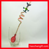Drinking Decorative Straw with Spoon