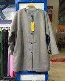 50%Wool 50% Polyster, Women Fashion Coat with Button (K8)
