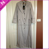 New Fashion Long Sleeve Abaya Hijab Grey Coat Dress