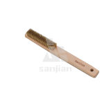 The Newest Style Brass Wire Brush with Wooden Handle, Brush Steel Wire Brush Cleaning Brush (SJIE3077)