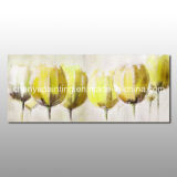 Handmade Yellow Tulip Flower Oil Painting for Home Decoration