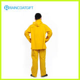 Yellow PVC Polyester Safety Rainsuit (RPP-042)