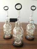 9 Inches Recycler Percolator Glass Smoking Pipe