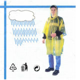 Disposable PE Waterproof Transparent Raincoat for Promotion Use