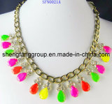 Fashion Jewelry Sweet Design Neon Acrylic Stone Necklace Jewelry (SFN0021A, SFN0020)