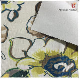 Printed Polyester Linen Fabric with Brushed Backing for Home Textile
