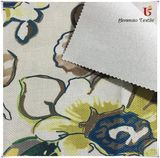 Printed Polyester Linen Fabric with Brushed Backing for Home Textile