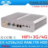 I5 Fanless Mini PC Small Linux Computer with Intel Core I5 4258u 2.4GHz