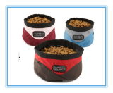 Portable Travelling Use Folding Type Polyester Pet Food Dog Bowl