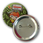 Custom Round Safety Pin Badge