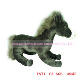 30cm Black Simulation Plush Horse Toys