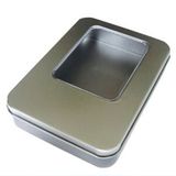 Hot Selling Earphone Tin Box with PVC Window