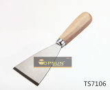 Wooden Handle Round Edge Without Hole Putty Knife