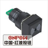 Onpow 16mm Square Buzzer Push Button Switch (LAS1-AF-B) (Dia. 16mm) (CE, CCC, RoHS, REECH)