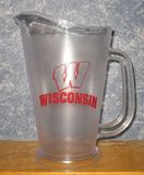 University Wisconsin Beer Pitcher Badgers Sports Man Cave Plastic