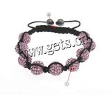 Resin Shamballa Bracelets, Rhinestone Clay Pave