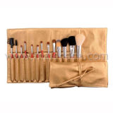 13PCS Copper Ferrule Makeup Brush Cosmetic Brush with Cosmetic Bag